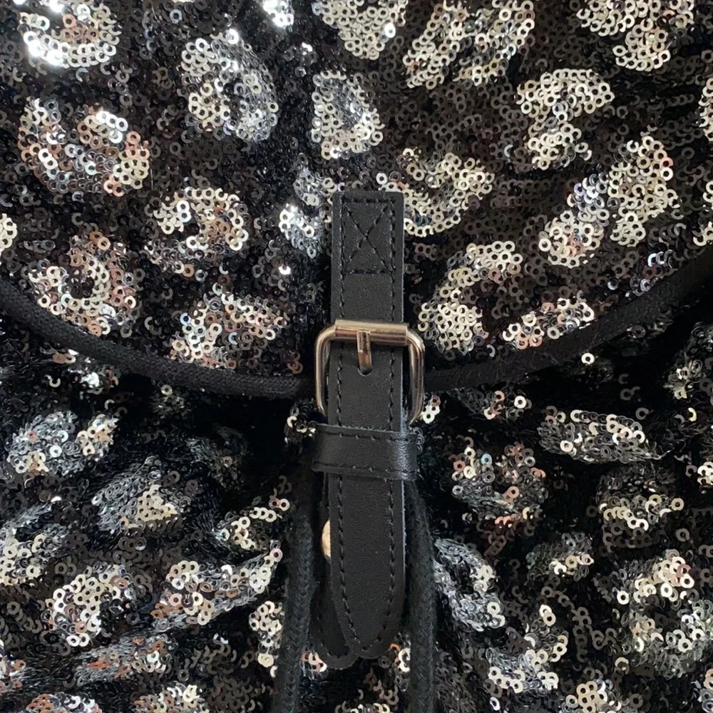 PINK  Victoria’s Secret Cheetah Sequin Backpack